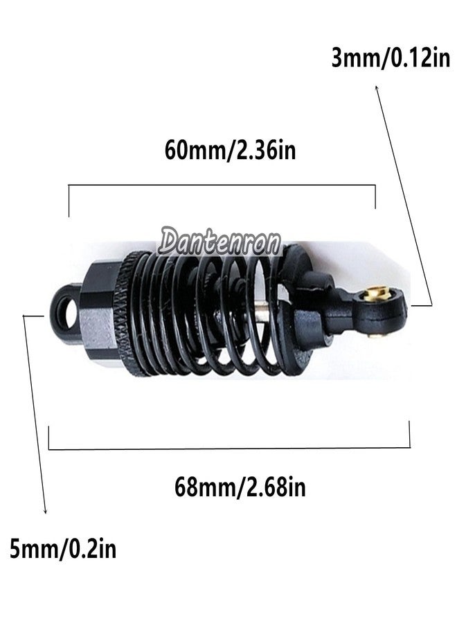 Dantenron 4Pack RC Car 102004 Adjustable Shock Absorber Damper Upgrade Parts Replacement Accessory 68mm For 1/10 RC On Road Drift Rally Car HSP 94102 94122 HPI Losi Axial Tamiya Redcat (Black) - Image 2